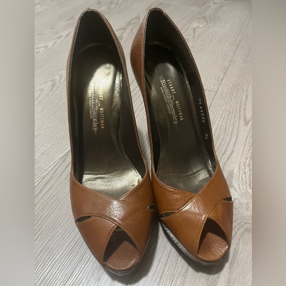 Stuart Weitzman for Russell Bremley Bond Street London, Size 7.5, Brown Heel - Picture 9 of 16